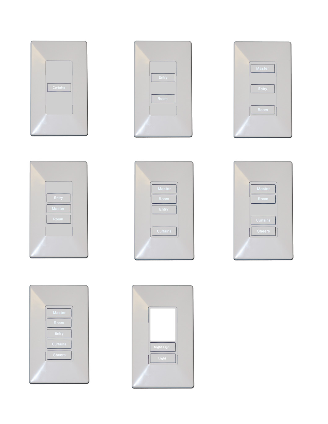 500W WBI TRIAC DIMMER MULTI BUTTON LOGIC - WHITE/BLACK - CALL FOR CUSTOM COLOR