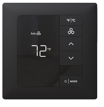 Digital T-Stat, Low Voltage With RF radio - 20 db radio (with Humidity) - BLACK
